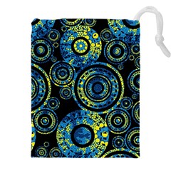 Authentic Aboriginal Art - Circles (paisley Art) Drawstring Pouch (5xl) by hogartharts