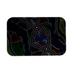 Authentic Aboriginal Art - Walking the Land Open Lid Metal Box (Silver)   Front