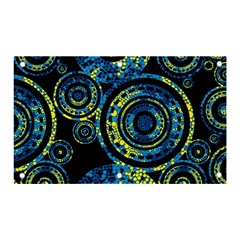 Authentic Aboriginal Art - Circles (paisley Art) Banner And Sign 5  X 3  by hogartharts