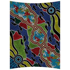 Authentic Aboriginal Art - Walking The Land Back Support Cushion by hogartharts