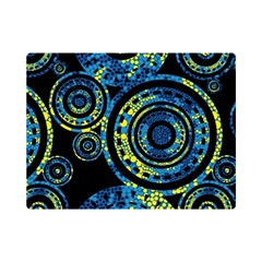 Authentic Aboriginal Art - Circles (paisley Art) Premium Plush Fleece Blanket (mini) by hogartharts