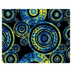 Authentic Aboriginal Art - Circles (paisley Art) Premium Plush Fleece Blanket (medium) by hogartharts