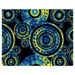 Authentic Aboriginal Art - Circles (Paisley Art) Premium Plush Fleece Blanket (Medium) 60 x50  Blanket Front