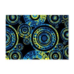 Authentic Aboriginal Art - Circles (paisley Art) Crystal Sticker (a4)