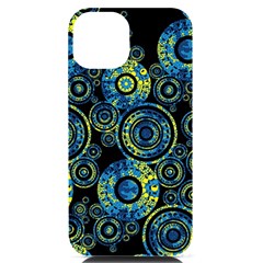 Authentic Aboriginal Art - Circles (paisley Art) Iphone 14 Black Uv Print Case by hogartharts