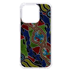 Authentic Aboriginal Art - Walking The Land Iphone 14 Pro Tpu Uv Print Case by hogartharts