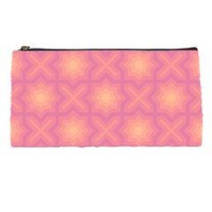 Fuzzy Peach Aurora Pink Stars Pencil Case by PatternSalad