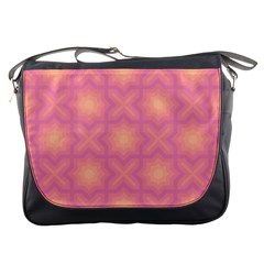 Fuzzy Peach Aurora Pink Stars Messenger Bag