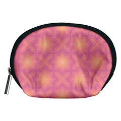 Fuzzy Peach Aurora Pink Stars Accessory Pouch (medium) by PatternSalad