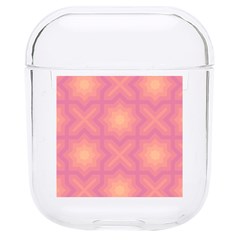 Fuzzy Peach Aurora Pink Stars Hard Pc Airpods 1/2 Case by PatternSalad