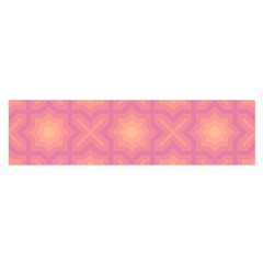 Fuzzy Peach Aurora Pink Stars Oblong Satin Scarf (16  X 60 ) by PatternSalad