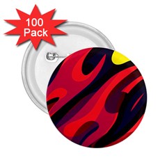 Abstract Fire Flames Grunge Art, Creative 2 25  Buttons (100 Pack)  by nateshop