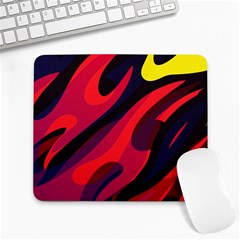 Abstract Fire Flames Grunge Art, Creative Large Mousepad by nateshop