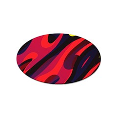 Abstract Fire Flames Grunge Art, Creative Sticker (oval) by nateshop