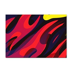 Abstract Fire Flames Grunge Art, Creative Sticker A4 (10 Pack) by nateshop