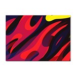 Abstract Fire Flames Grunge Art, Creative Sticker A4 (10 pack) Front