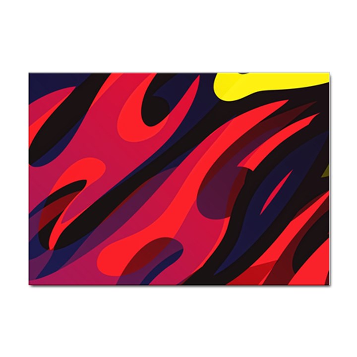 Abstract Fire Flames Grunge Art, Creative Sticker A4 (10 pack)