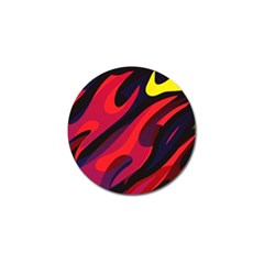 Abstract Fire Flames Grunge Art, Creative Golf Ball Marker by nateshop