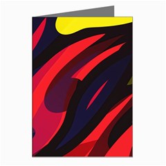 Abstract Fire Flames Grunge Art, Creative Greeting Cards (pkg Of 8) by nateshop