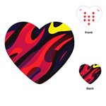 Abstract Fire Flames Grunge Art, Creative Playing Cards Single Design (Heart) Front