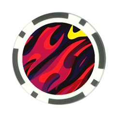 Abstract Fire Flames Grunge Art, Creative Poker Chip Card Guard by nateshop