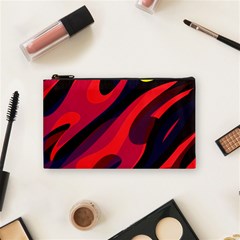 Abstract Fire Flames Grunge Art, Creative Cosmetic Bag (small) by nateshop