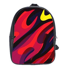 Abstract Fire Flames Grunge Art, Creative School Bag (large) by nateshop