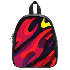 Abstract Fire Flames Grunge Art, Creative School Bag (small) by nateshop