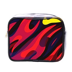 Abstract Fire Flames Grunge Art, Creative Mini Toiletries Bag (one Side) by nateshop