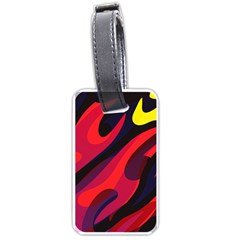 Abstract Fire Flames Grunge Art, Creative Luggage Tag (one Side) by nateshop