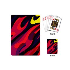 Abstract Fire Flames Grunge Art, Creative Playing Cards Single Design (mini) by nateshop