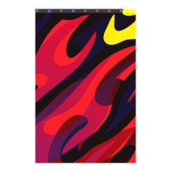 Abstract Fire Flames Grunge Art, Creative Shower Curtain 48  X 72  (small)  by nateshop