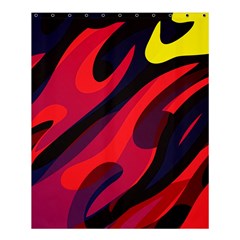 Abstract Fire Flames Grunge Art, Creative Shower Curtain 60  X 72  (medium)  by nateshop