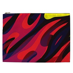 Abstract Fire Flames Grunge Art, Creative Cosmetic Bag (xxl) by nateshop