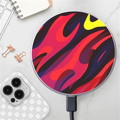 Abstract Fire Flames Grunge Art, Creative Wireless Fast Charger(white) by nateshop