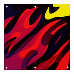 Abstract Fire Flames Grunge Art, Creative Banner And Sign 3  X 3 