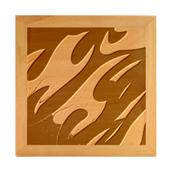 Abstract Fire Flames Grunge Art, Creative Wood Photo Frame Cube by nateshop