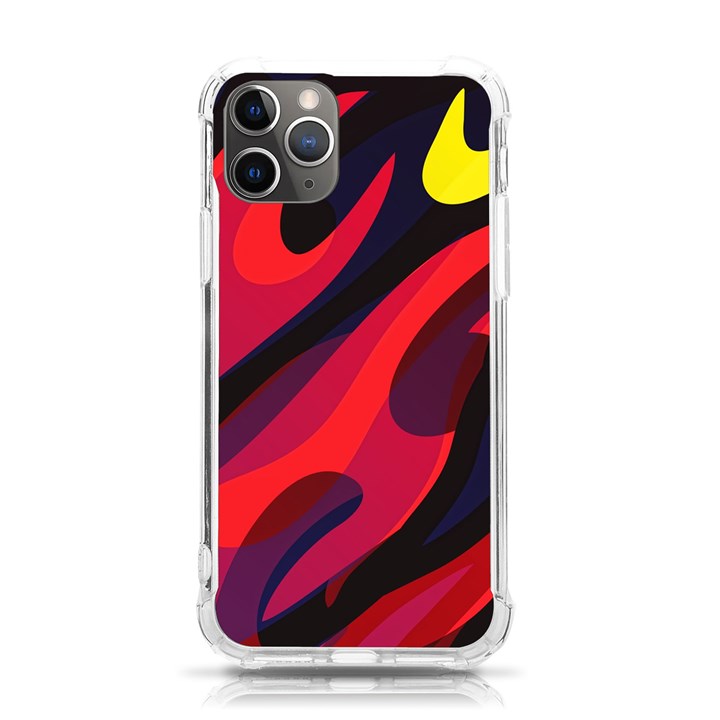 Abstract Fire Flames Grunge Art, Creative iPhone 11 Pro 5.8 Inch TPU UV Print Case