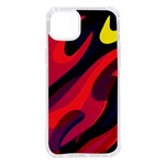 Abstract Fire Flames Grunge Art, Creative iPhone 14 Plus TPU UV Print Case Front