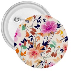 Abstract Floral Background 3  Buttons by nateshop