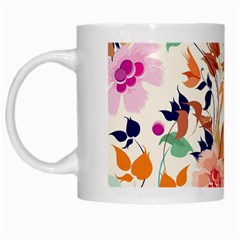 Abstract Floral Background White Mug by nateshop