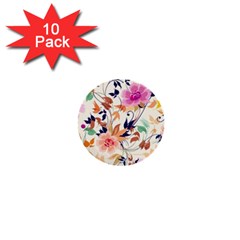 Abstract Floral Background 1  Mini Buttons (10 Pack)  by nateshop