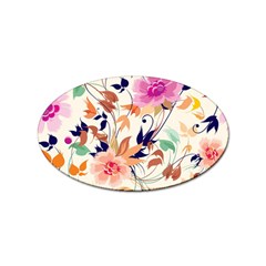 Abstract Floral Background Sticker Oval (10 Pack) by nateshop