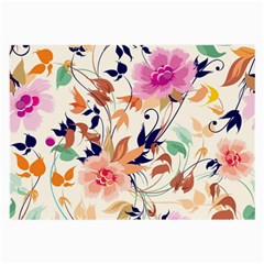 Abstract Floral Background Large Glasses Cloth by nateshop