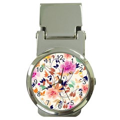 Abstract Floral Background Money Clip Watches by nateshop