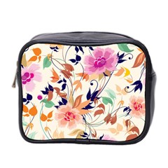 Abstract Floral Background Mini Toiletries Bag (two Sides) by nateshop