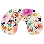 Abstract Floral Background Travel Neck Pillow Front