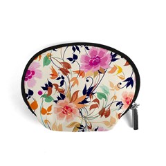 Abstract Floral Background Accessory Pouch (small) by nateshop