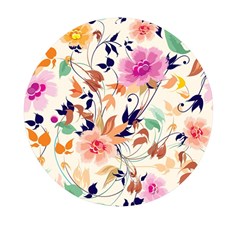 Abstract Floral Background Mini Round Pill Box by nateshop