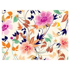 Abstract Floral Background Two Sides Premium Plush Fleece Blanket (extra Small) by nateshop